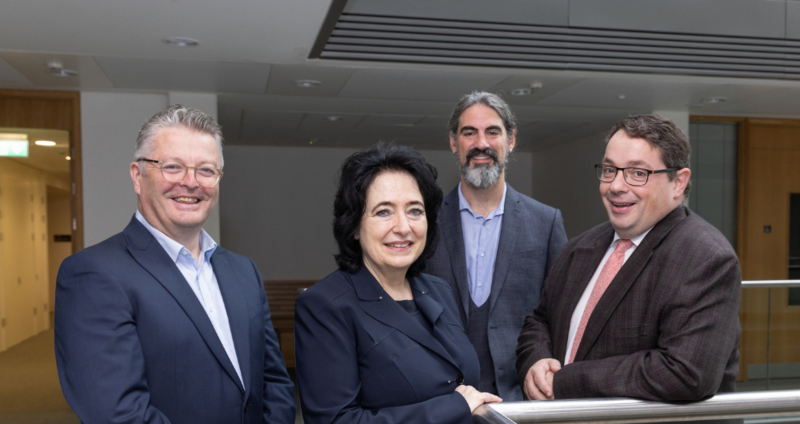 Prof Barry O’Sullivan, Insight Centre for Data Analytics; Susanne Kuehrer, EIT Digital; Dr Gabriel Castane Gonzalez, Insight Centre for Data Analytics; and Prof John Cryan, UCC. Photo By Tomas Tyner, UCC